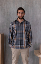 Camisa Portland - Gris Estampado