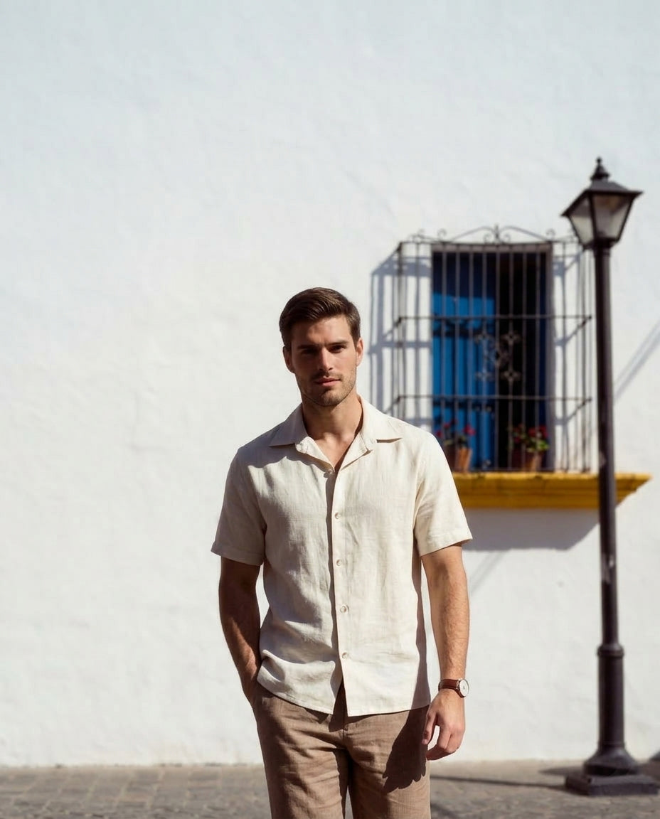 Camisa Capri - Nude Jaspeado
