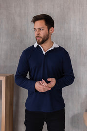 Polo Barcelona - Azul Navy Bicolor