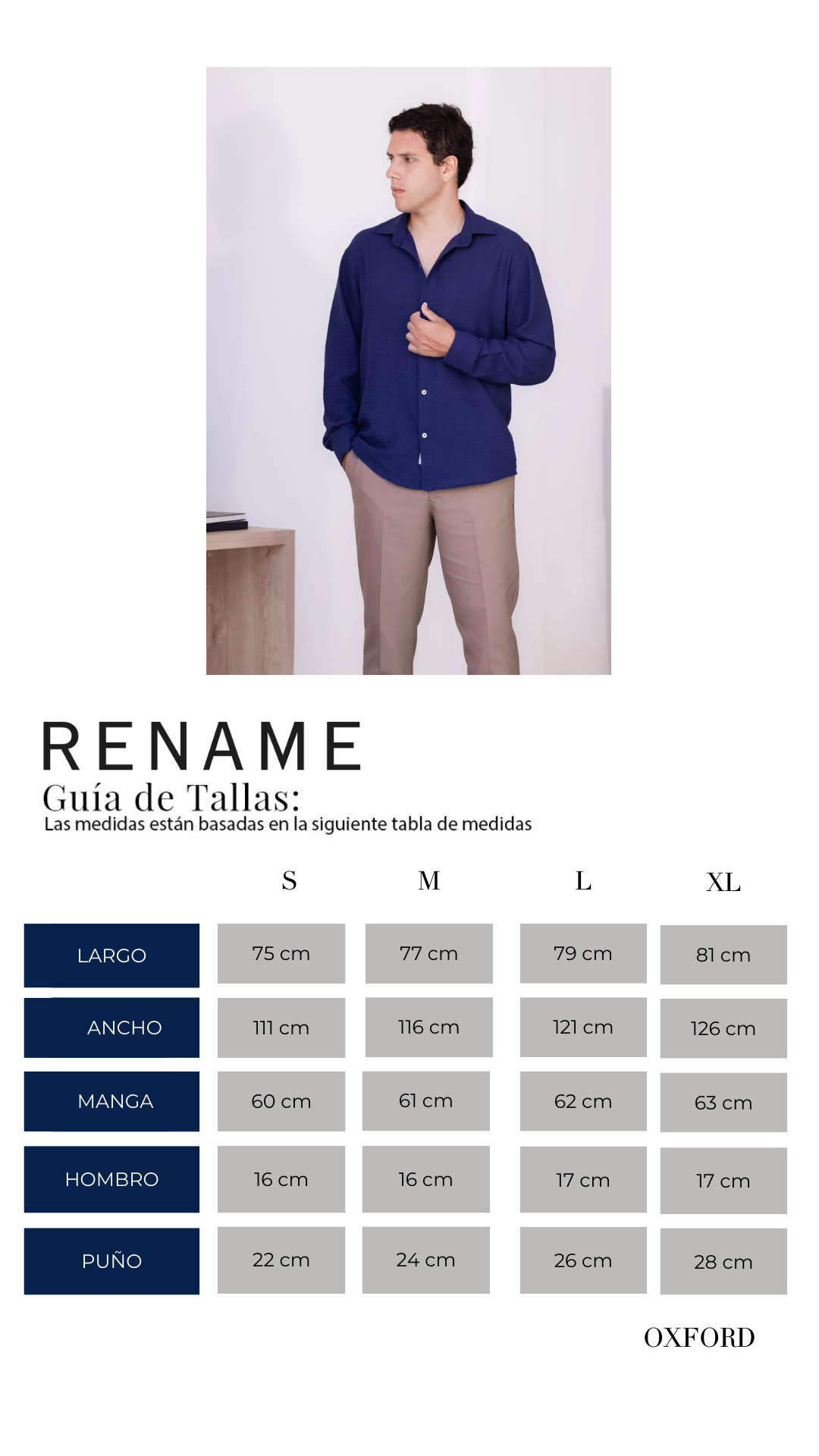 Camisa Oxford - Azul Navy