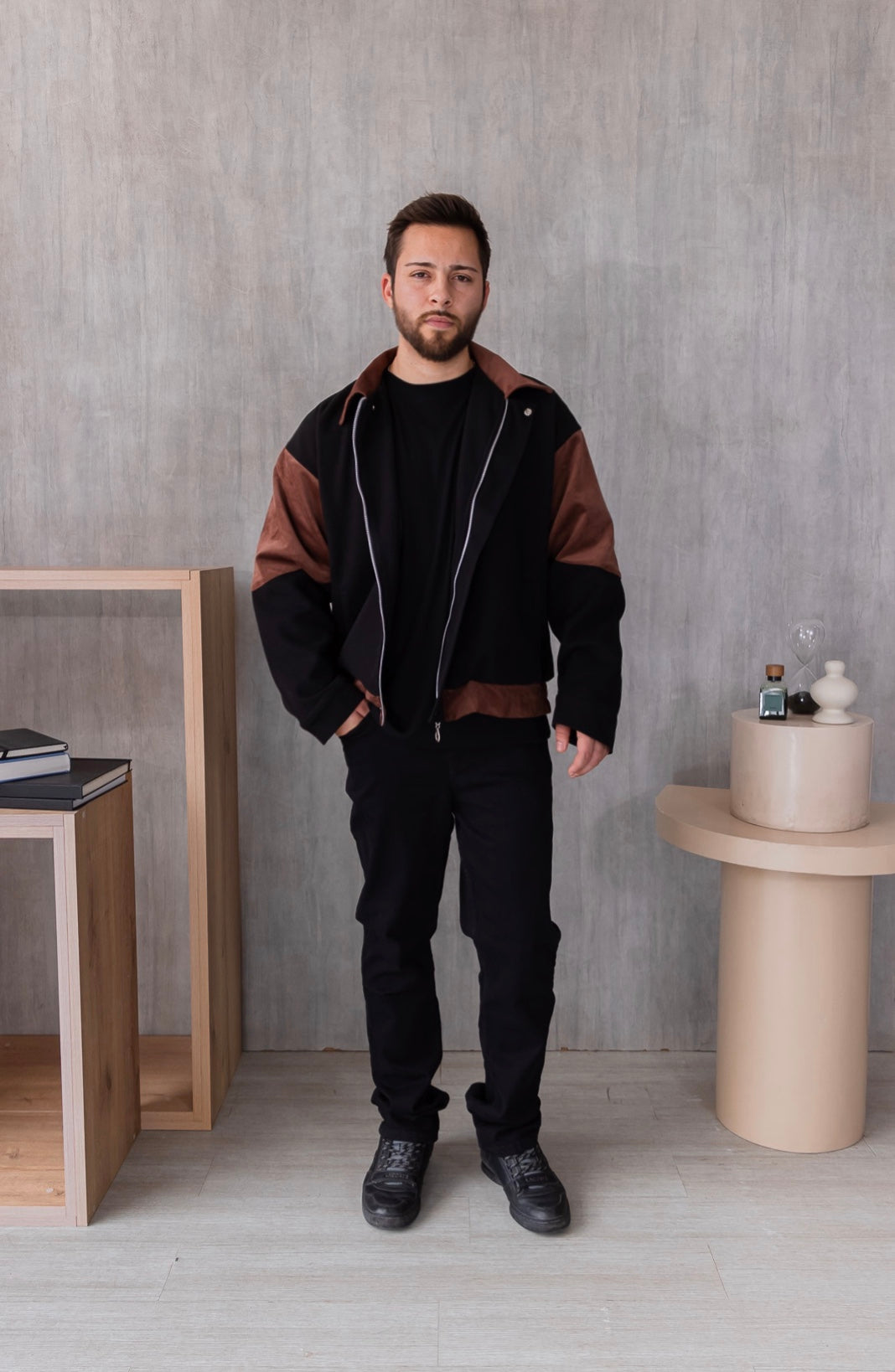 Casaca Bomber Bangkok - Marrón Bicolor