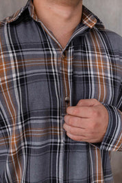Camisa Portland - Gris Estampado