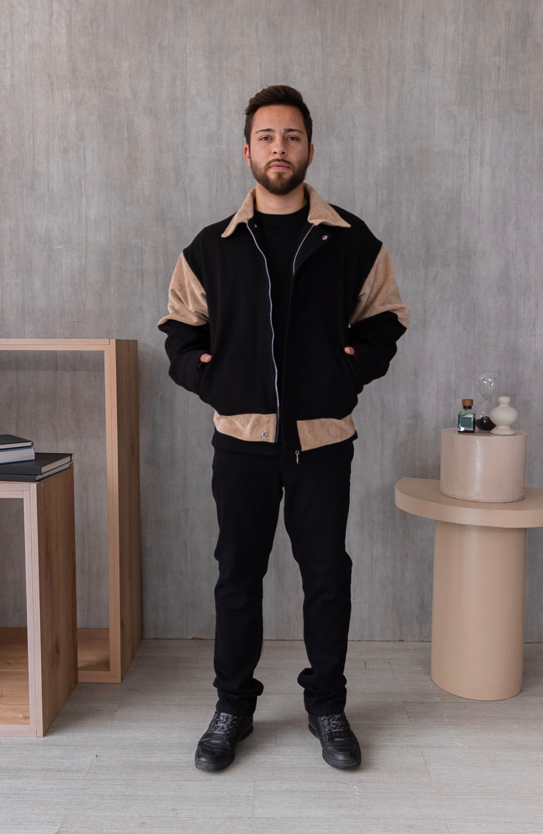 Casaca Bomber Bangkok  - Beige Bicolor