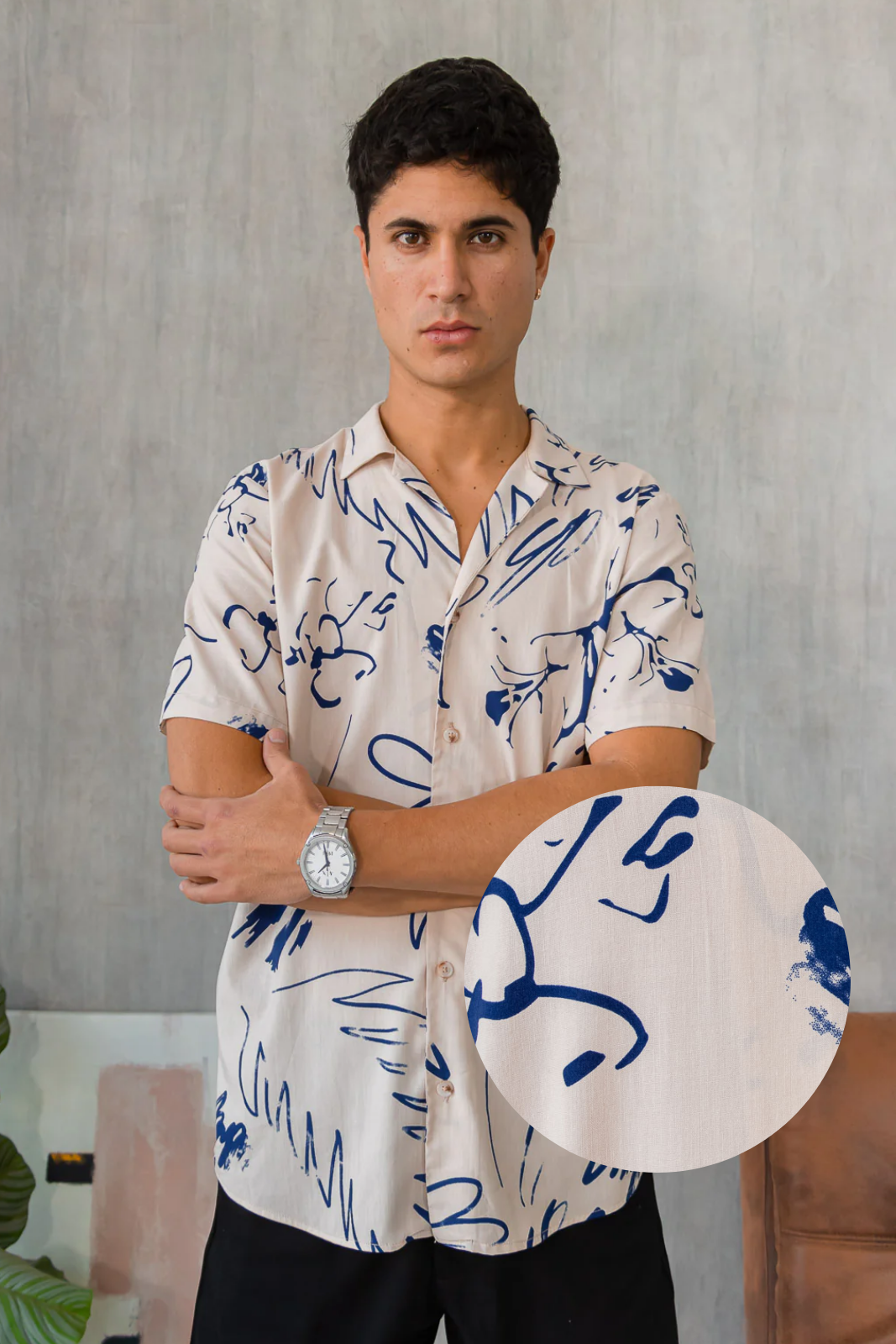 Amalfi Shirt - Estampado Nude