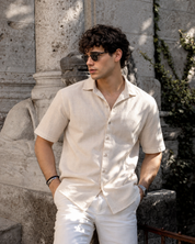 Camisa Capri - Nude Jaspeado