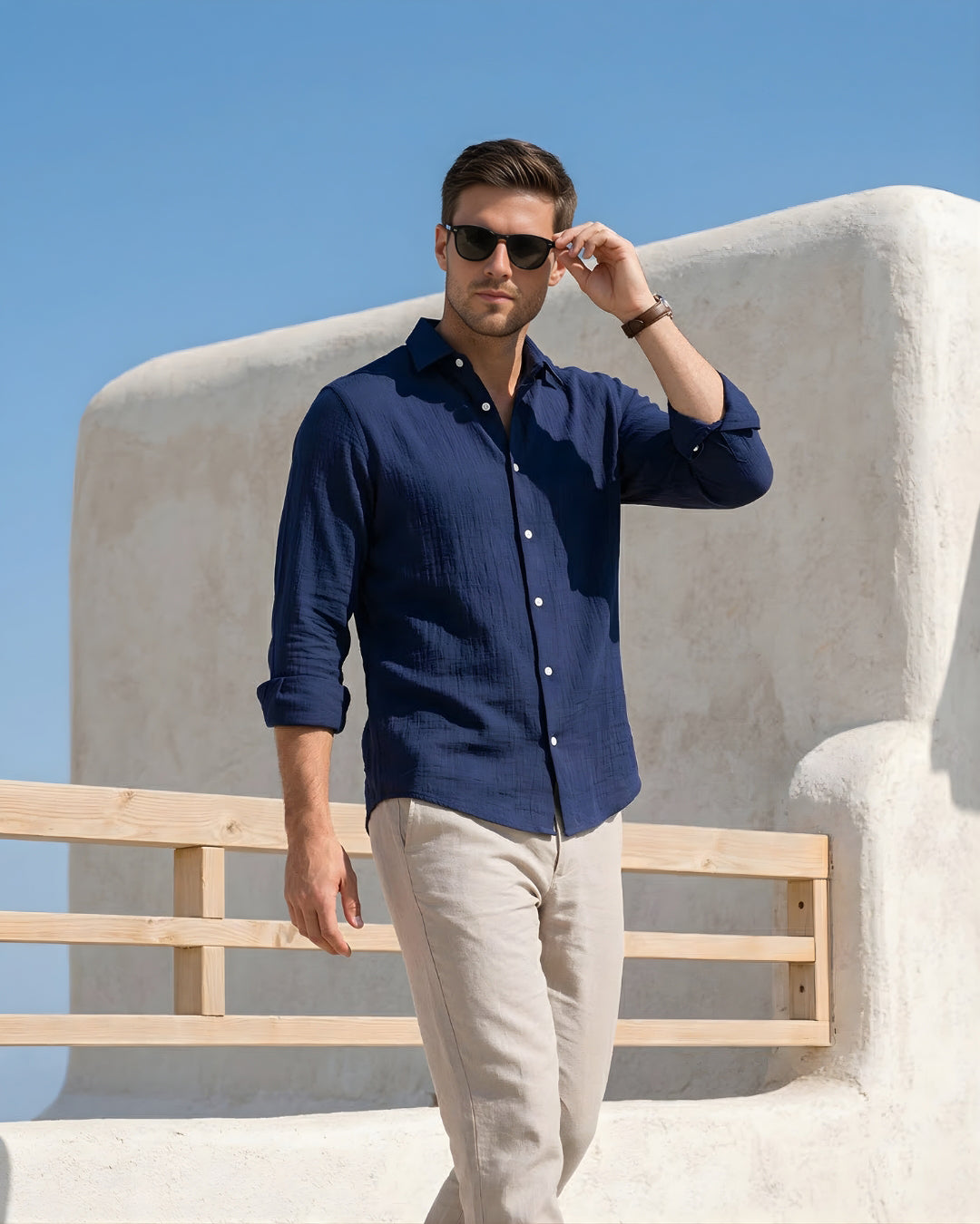 Camisa Oxford - Azul Navy