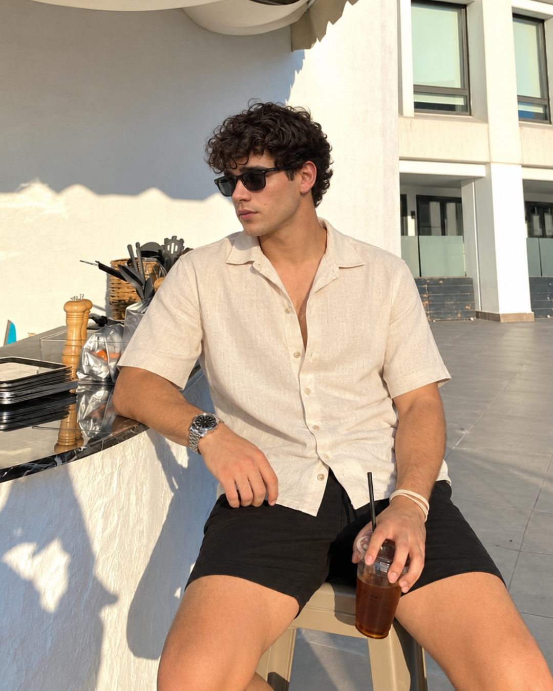 Camisa Capri - Nude Jaspeado