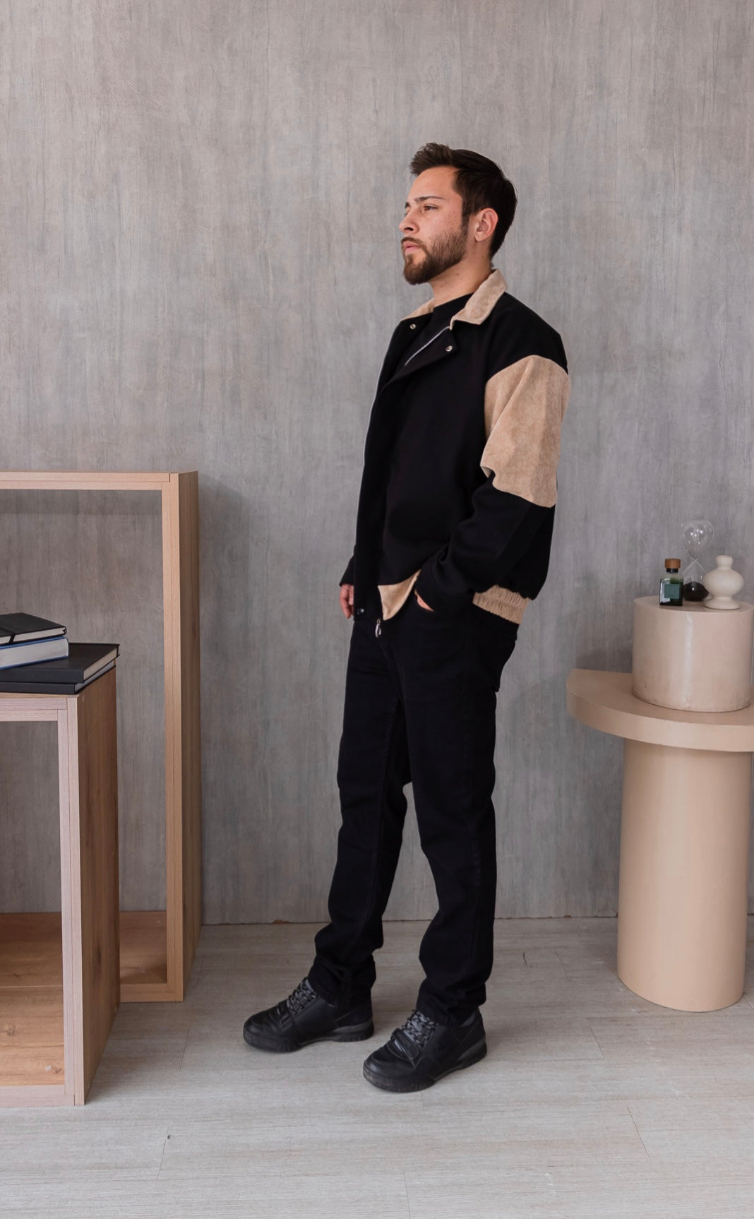 Casaca Bomber Bangkok  - Beige Bicolor