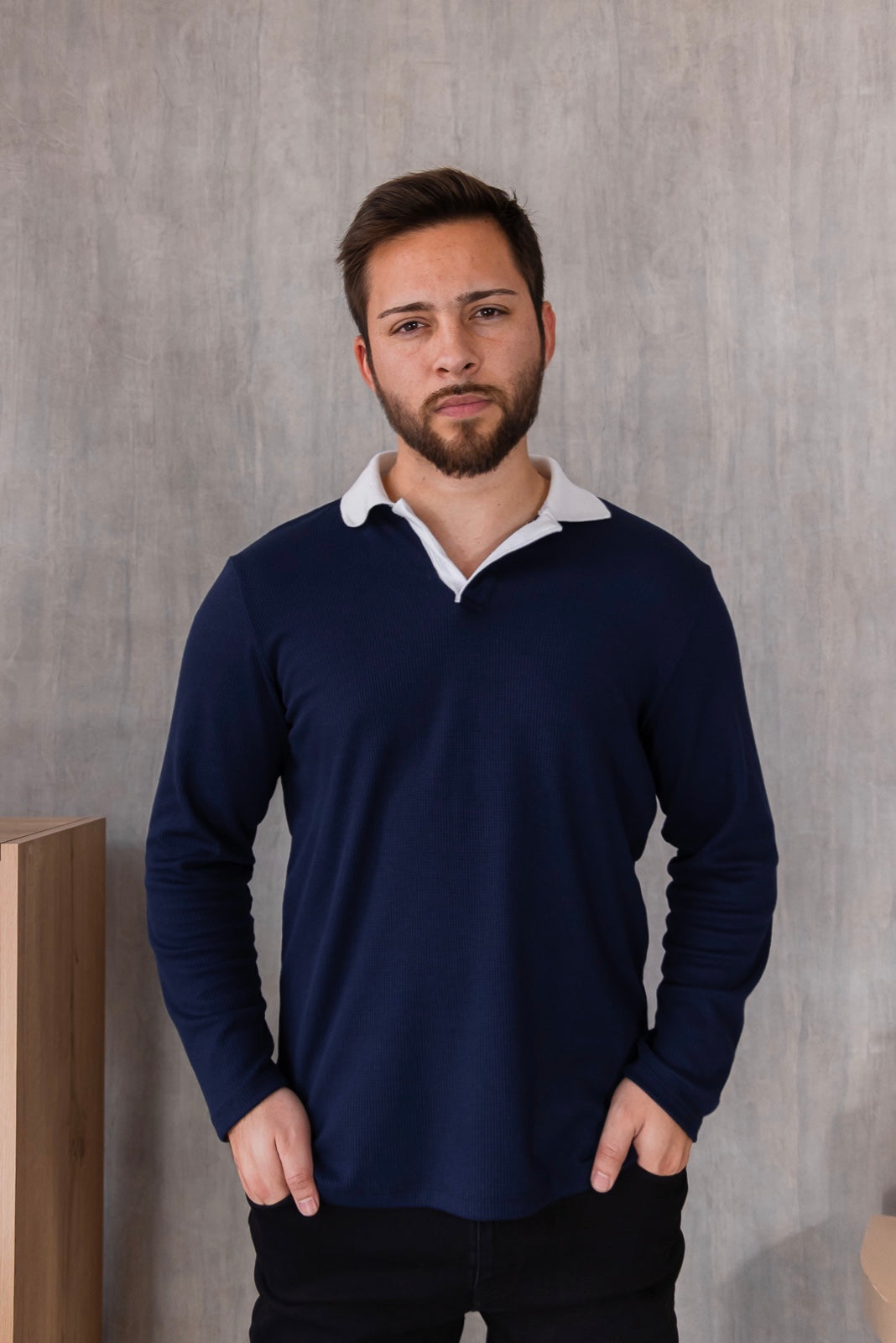 Polo Barcelona - Azul Navy Bicolor