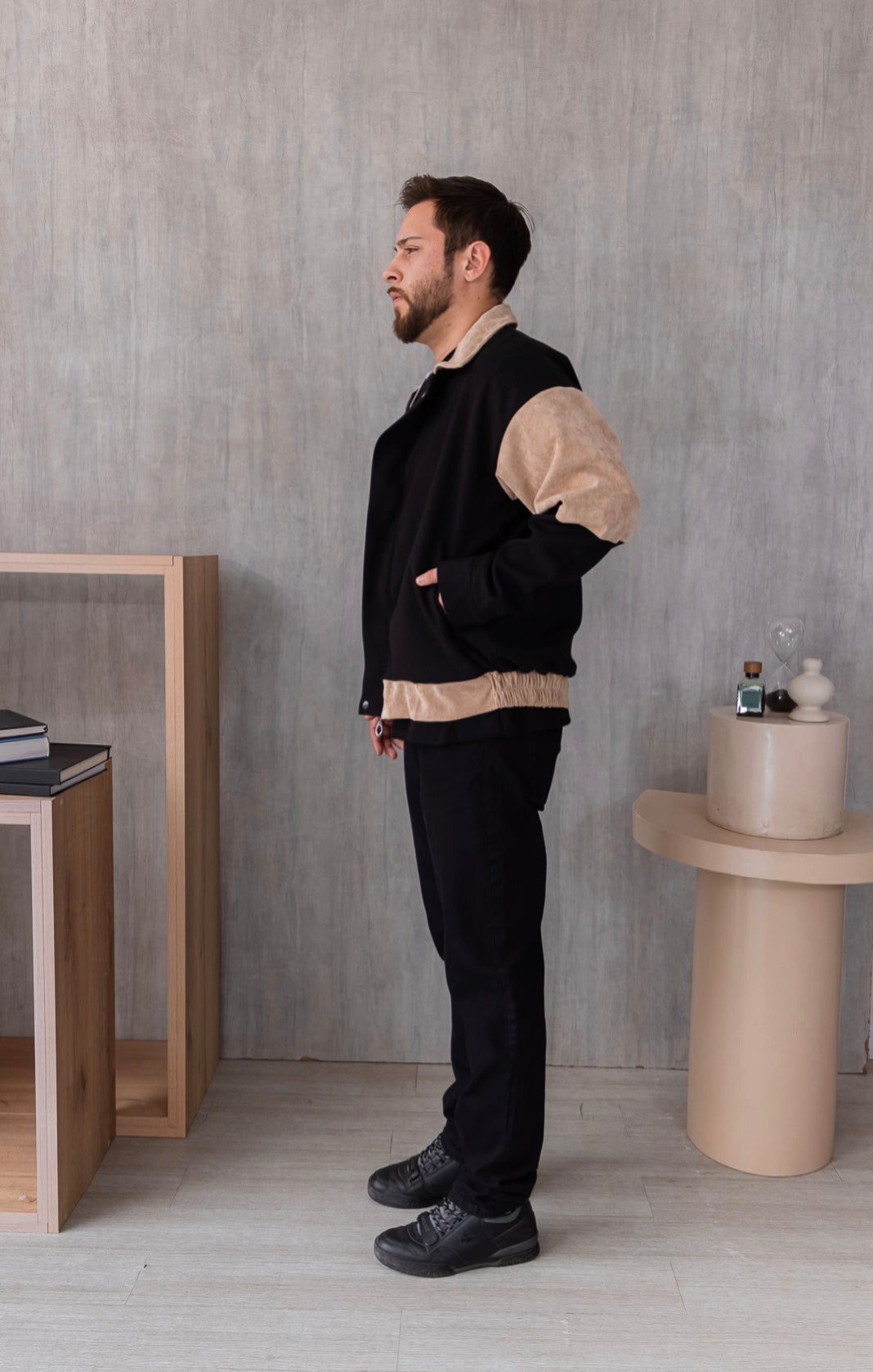 Casaca Bomber Bangkok  - Beige Bicolor