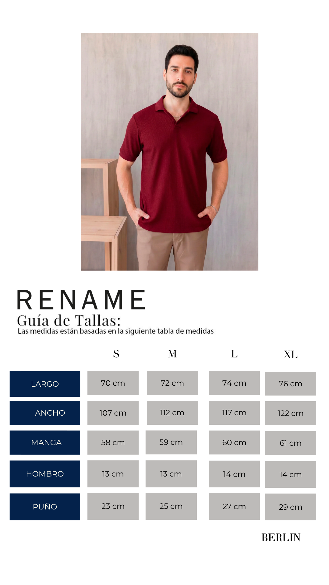 Polo Berlín - Rojo Oscuro