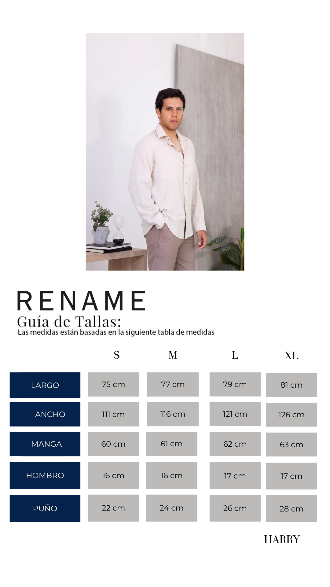 Camisa Harry - Nude Jaspeado