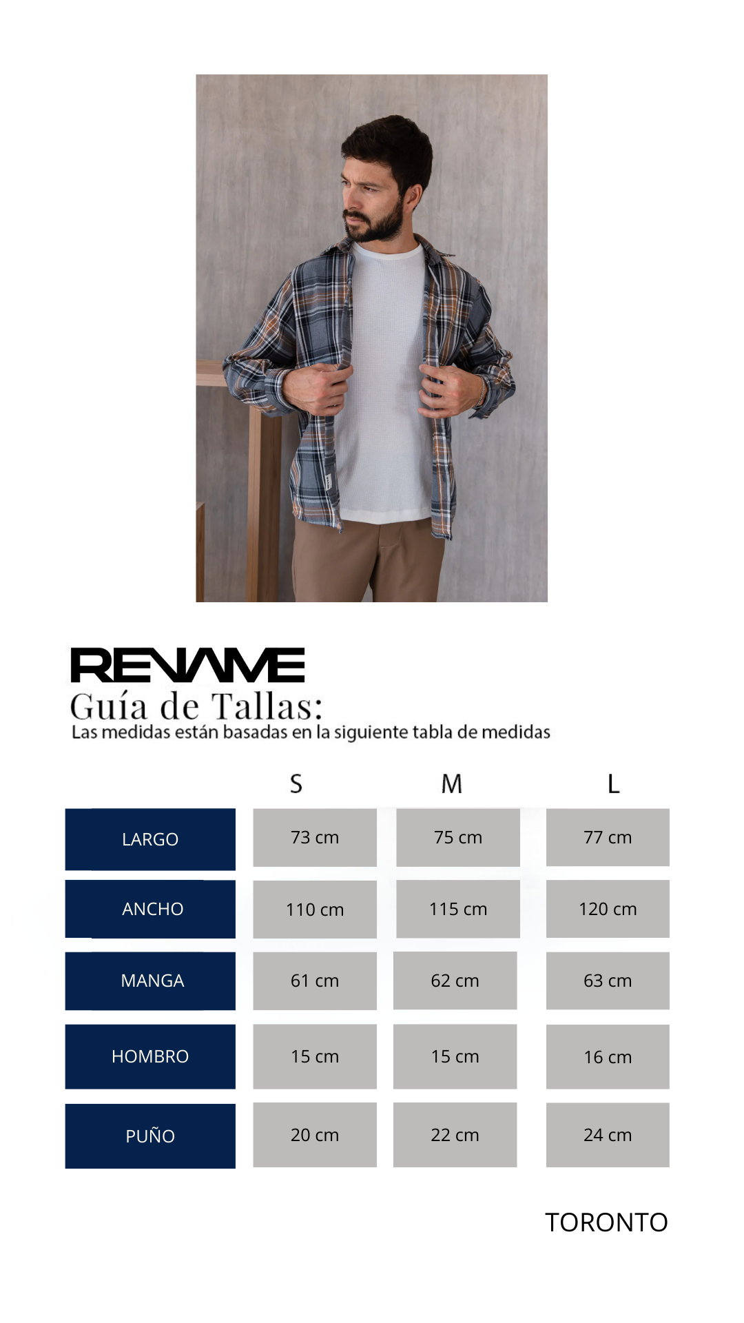 Camisa Toronto - Plomo Cuadros