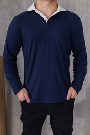 Polo Barcelona - Azul Navy Bicolor
