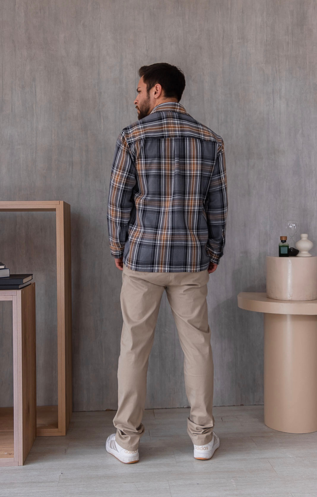 Camisa Portland - Gris Estampado