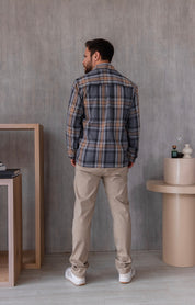 Camisa Portland - Gris Estampado
