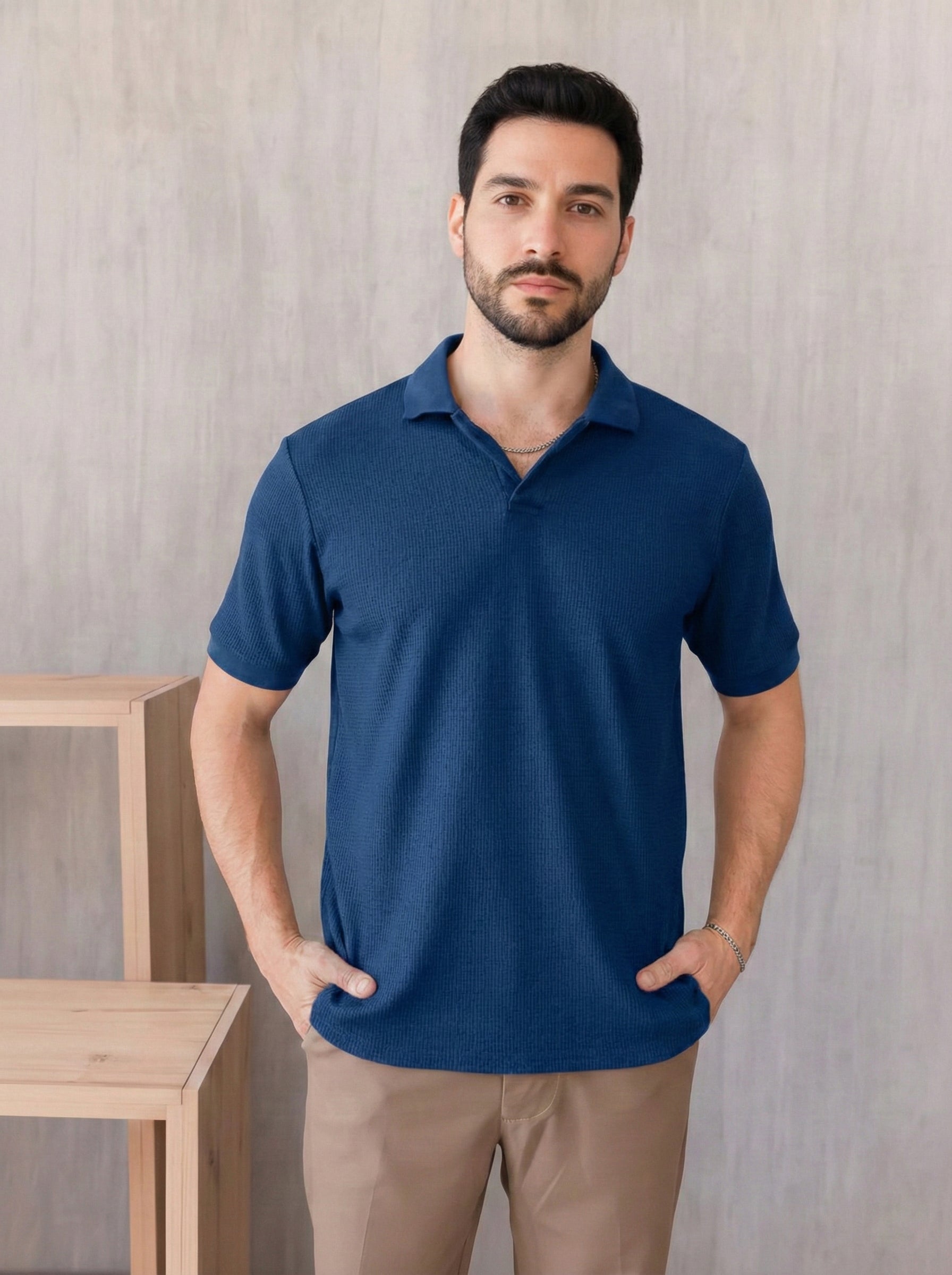 Polo Berlín - Azul Acero