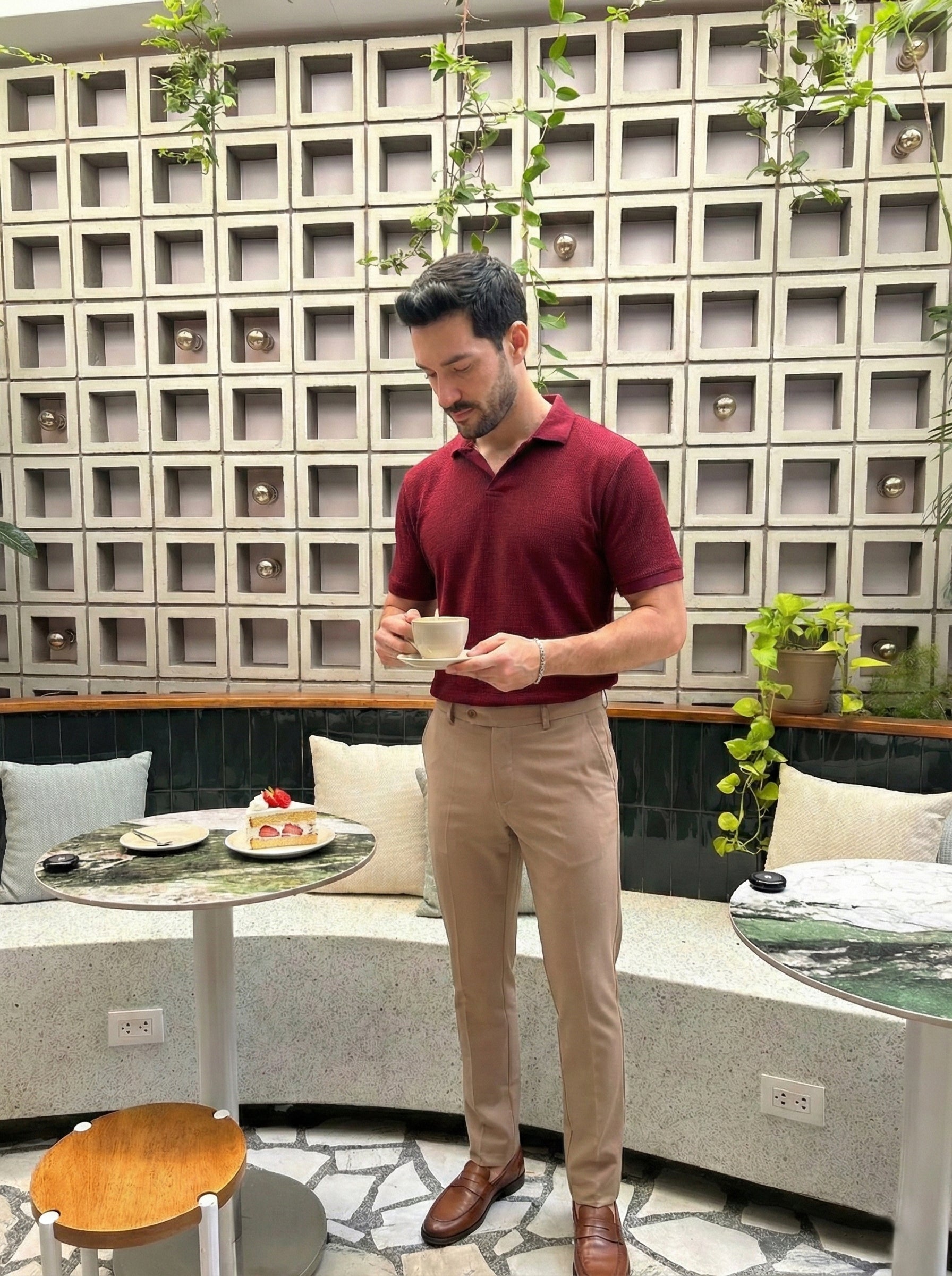 Polo Berlín - Rojo Oscuro