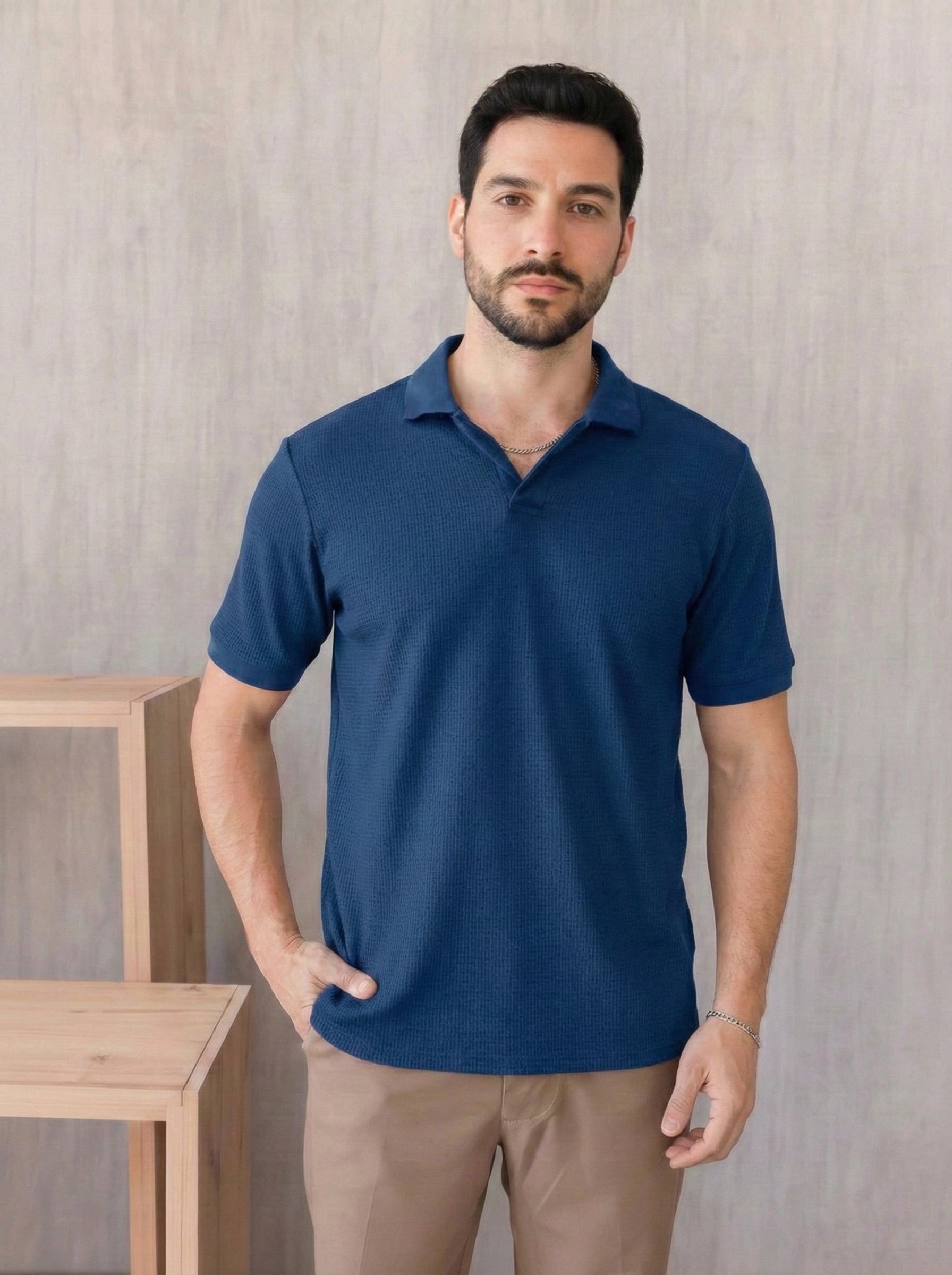 Polo Berlín - Azul Acero