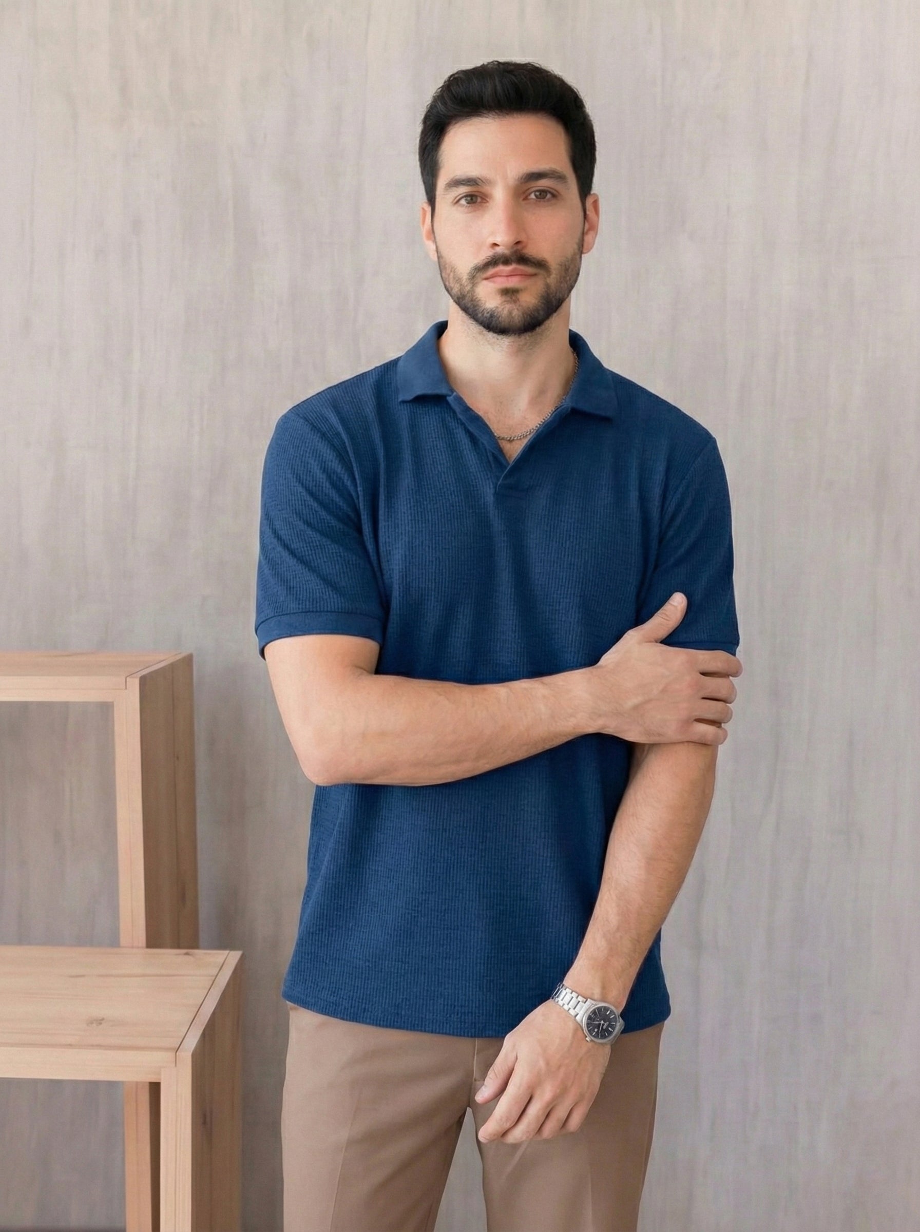 Polo Berlín - Azul Acero