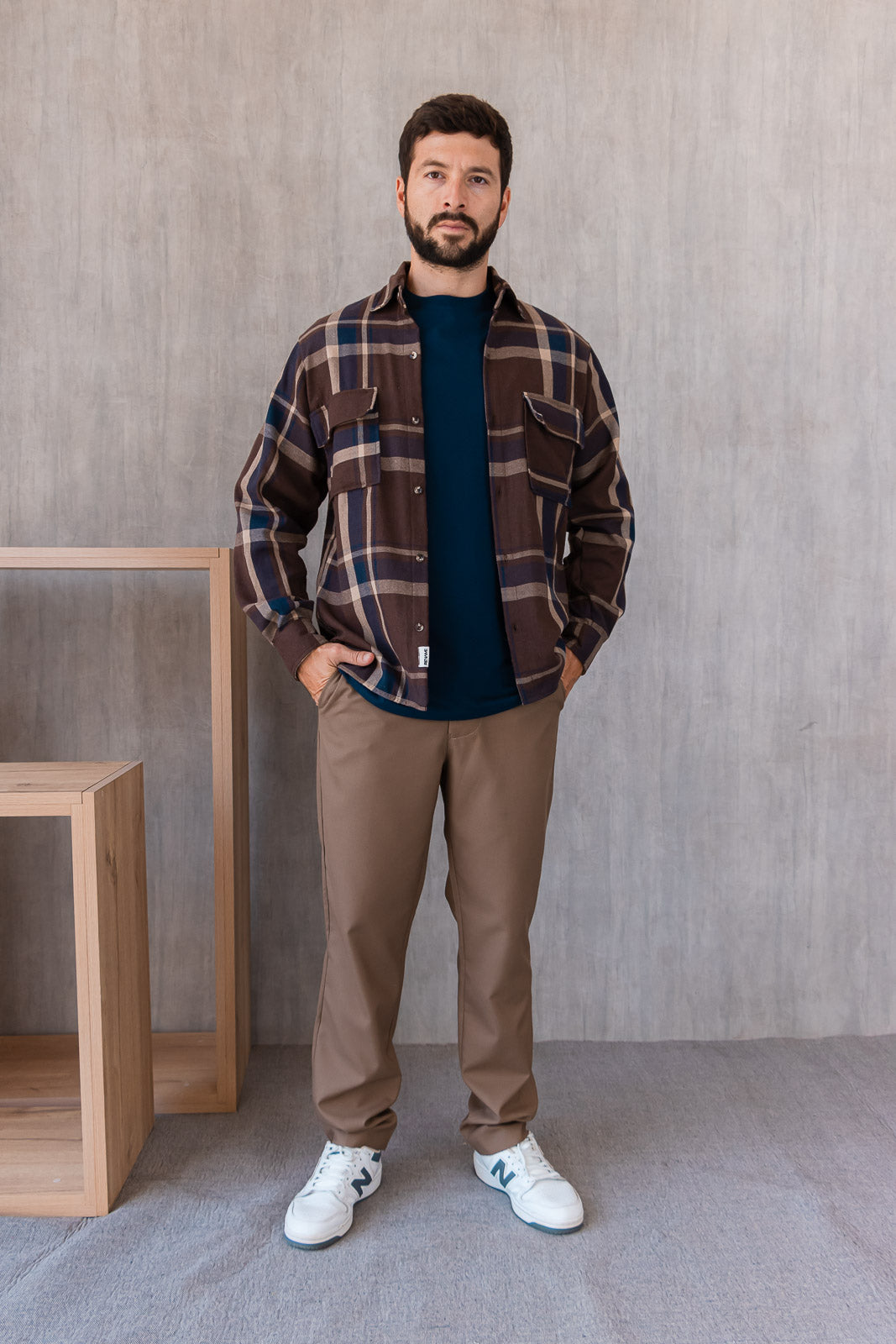 Camisa Berna - Marrón Cuadros