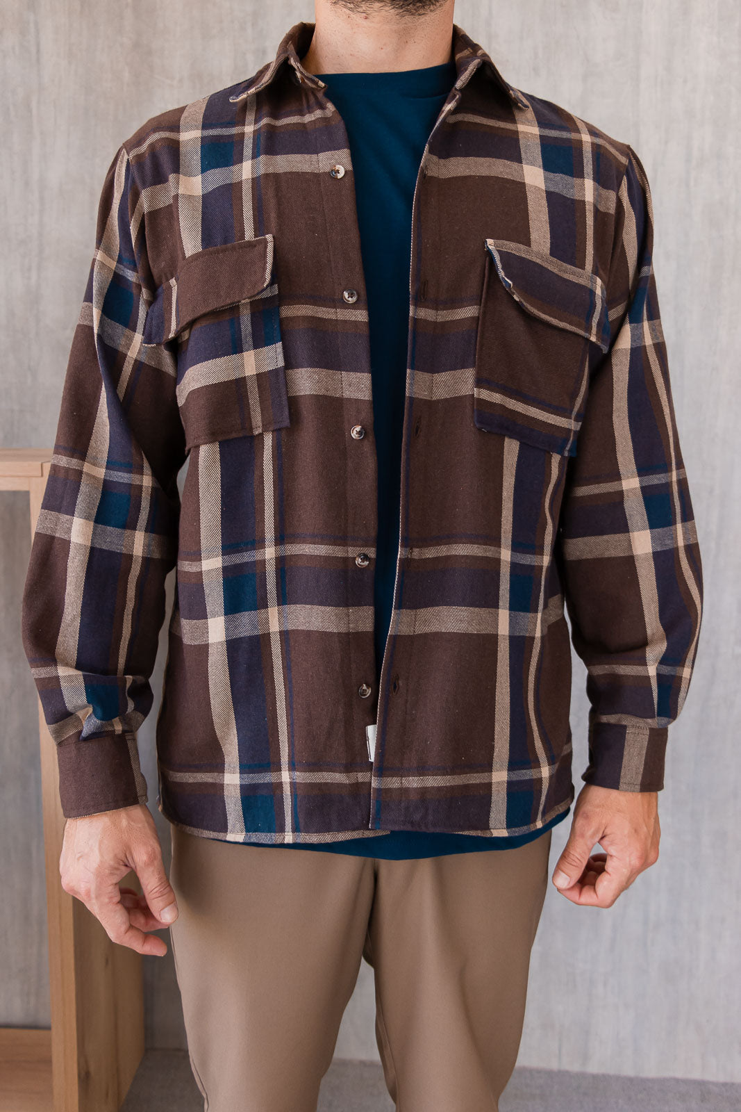 Camisa Berna - Marrón Cuadros