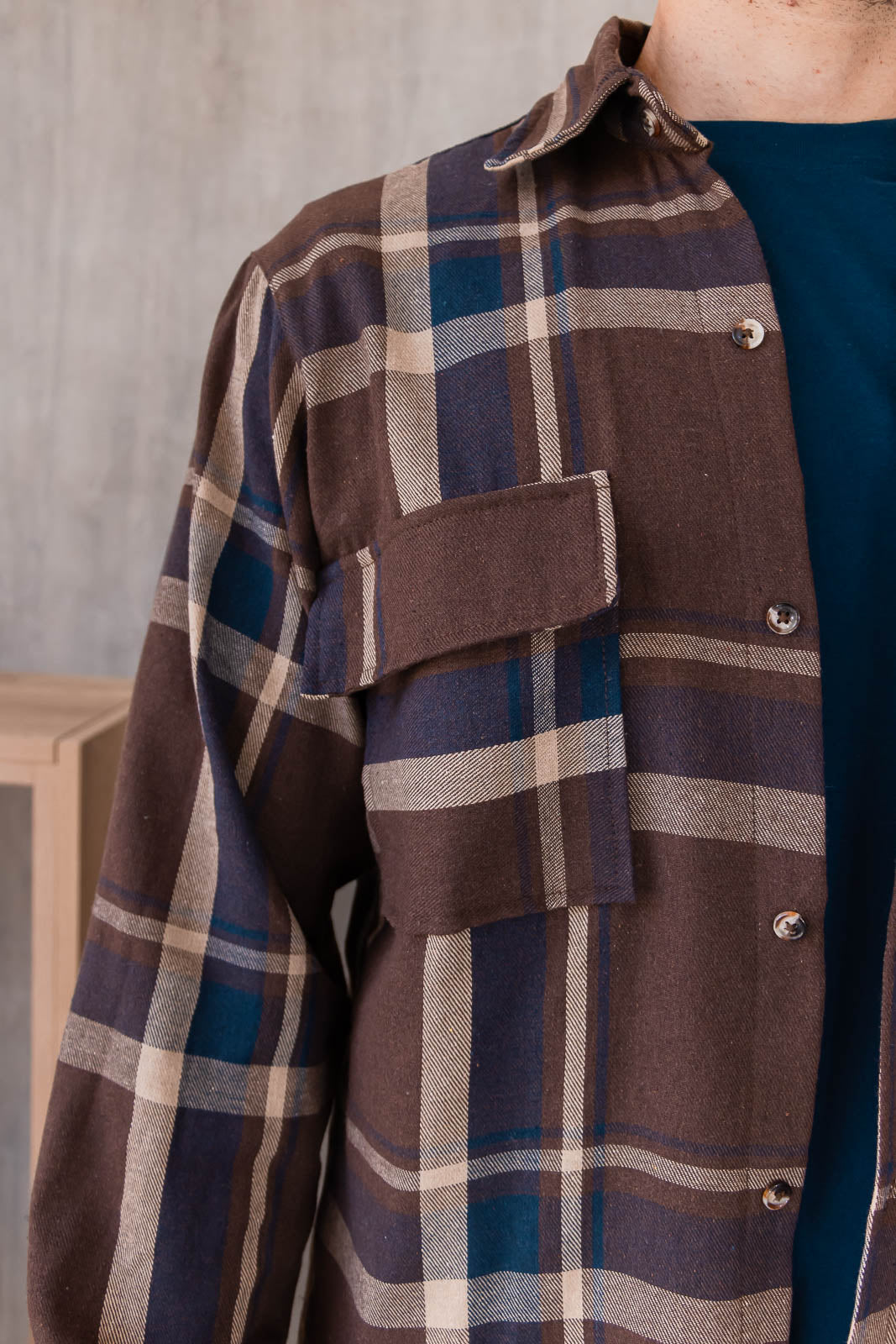 Camisa Berna - Marrón Cuadros