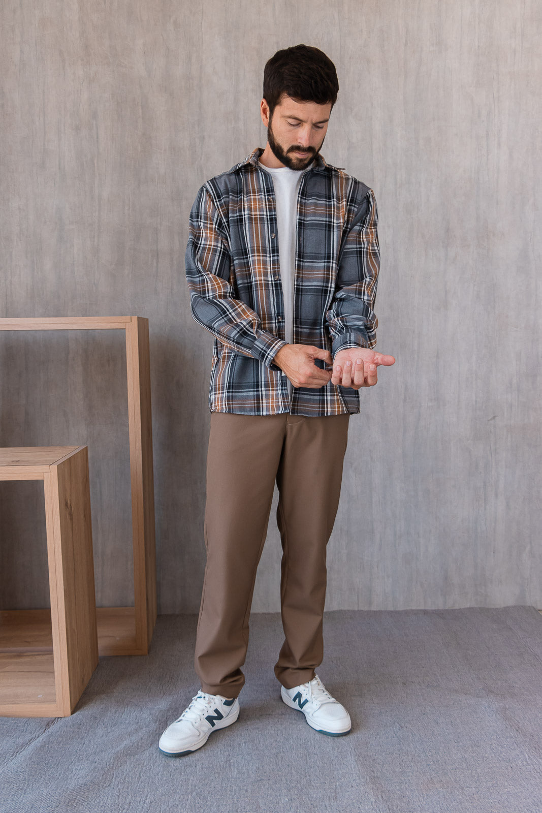 Camisa Toronto - Plomo Cuadros