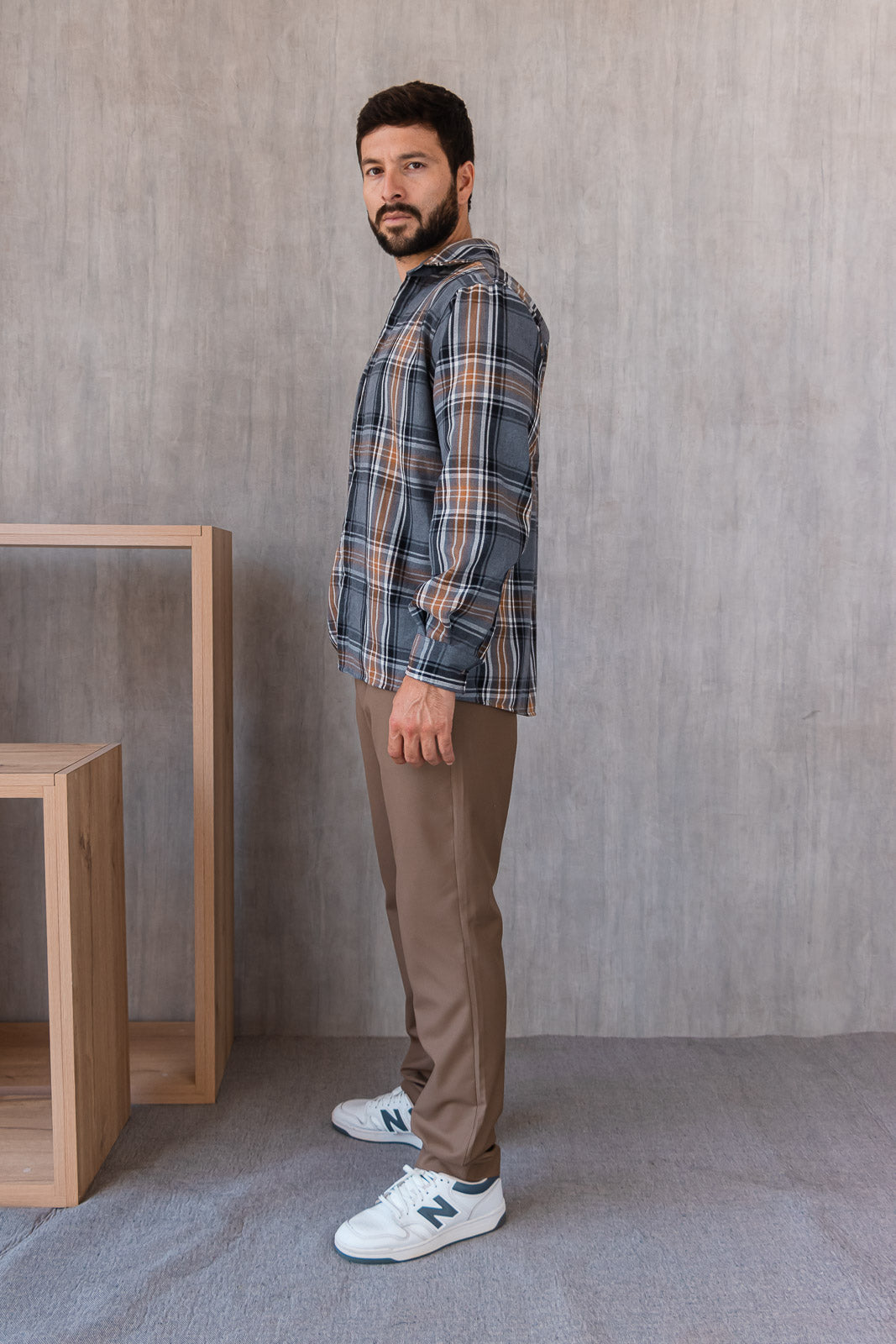 Camisa Toronto - Plomo Cuadros