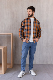 Camisa Toronto - Naranja de Cuadros