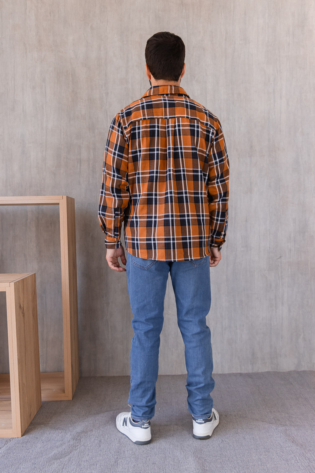 Camisa Toronto - Naranja de Cuadros