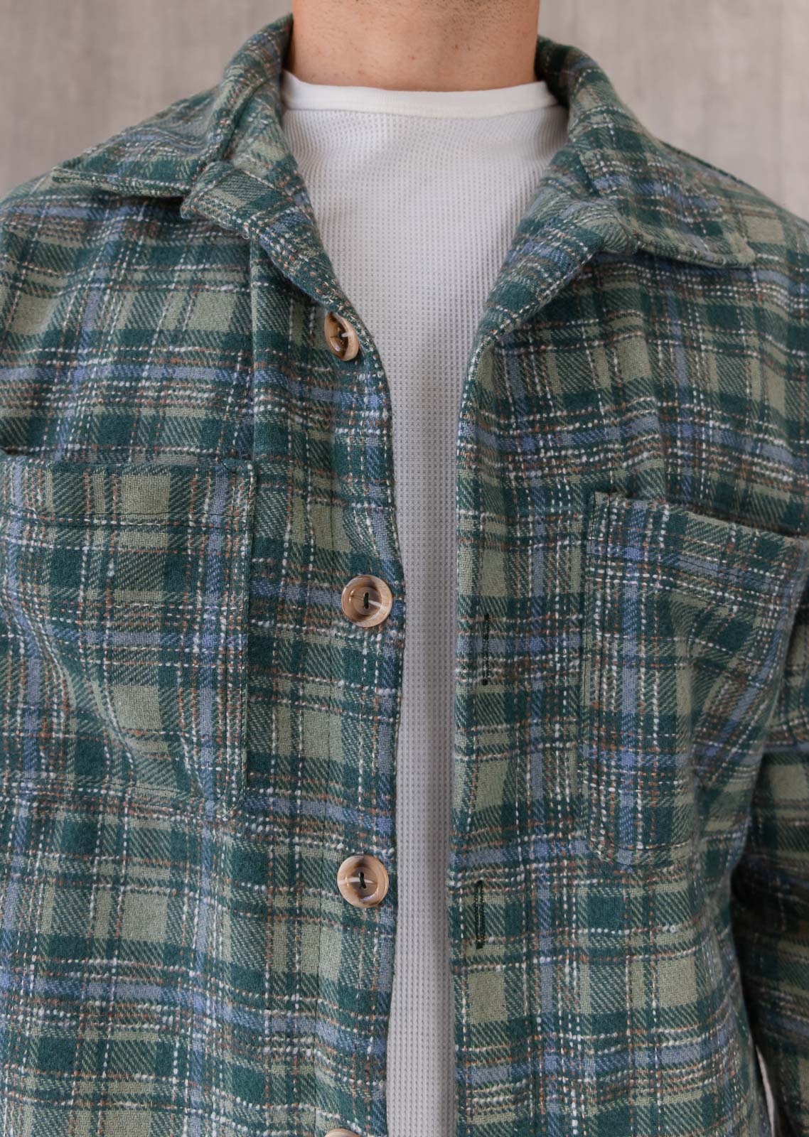 Overcoat Bélgica - Verde Jade Cuadros