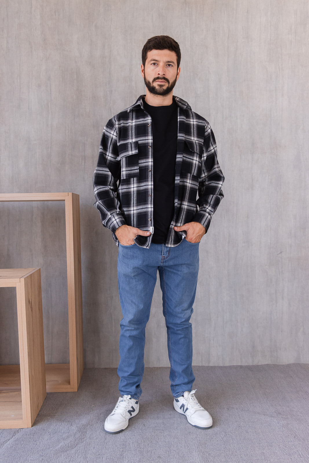 Overcoat Berna - Negro Cuadros