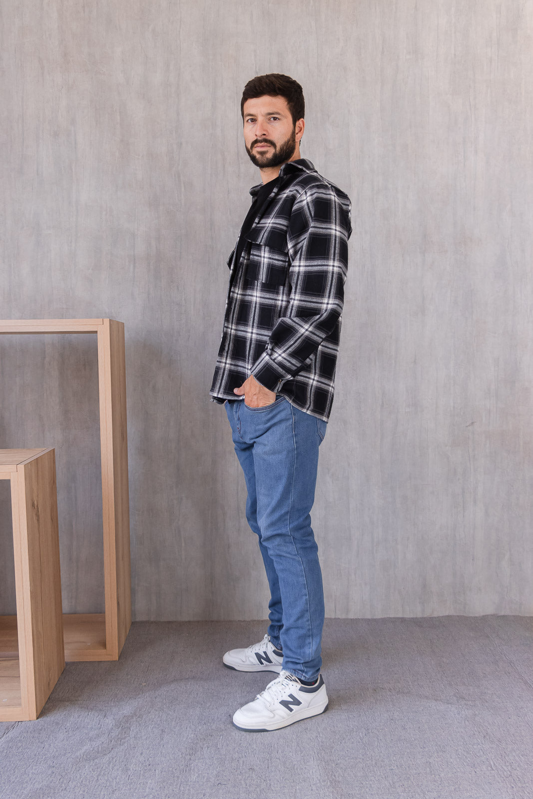 Overcoat Berna - Negro Cuadros