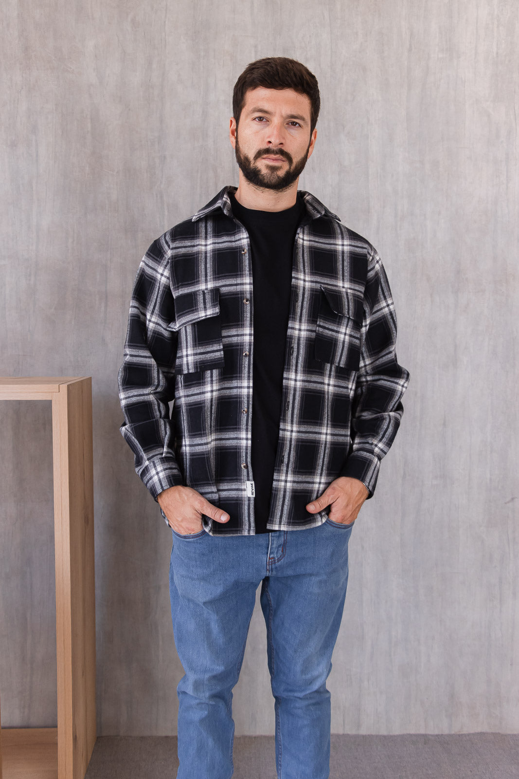 Overcoat Berna - Negro Cuadros