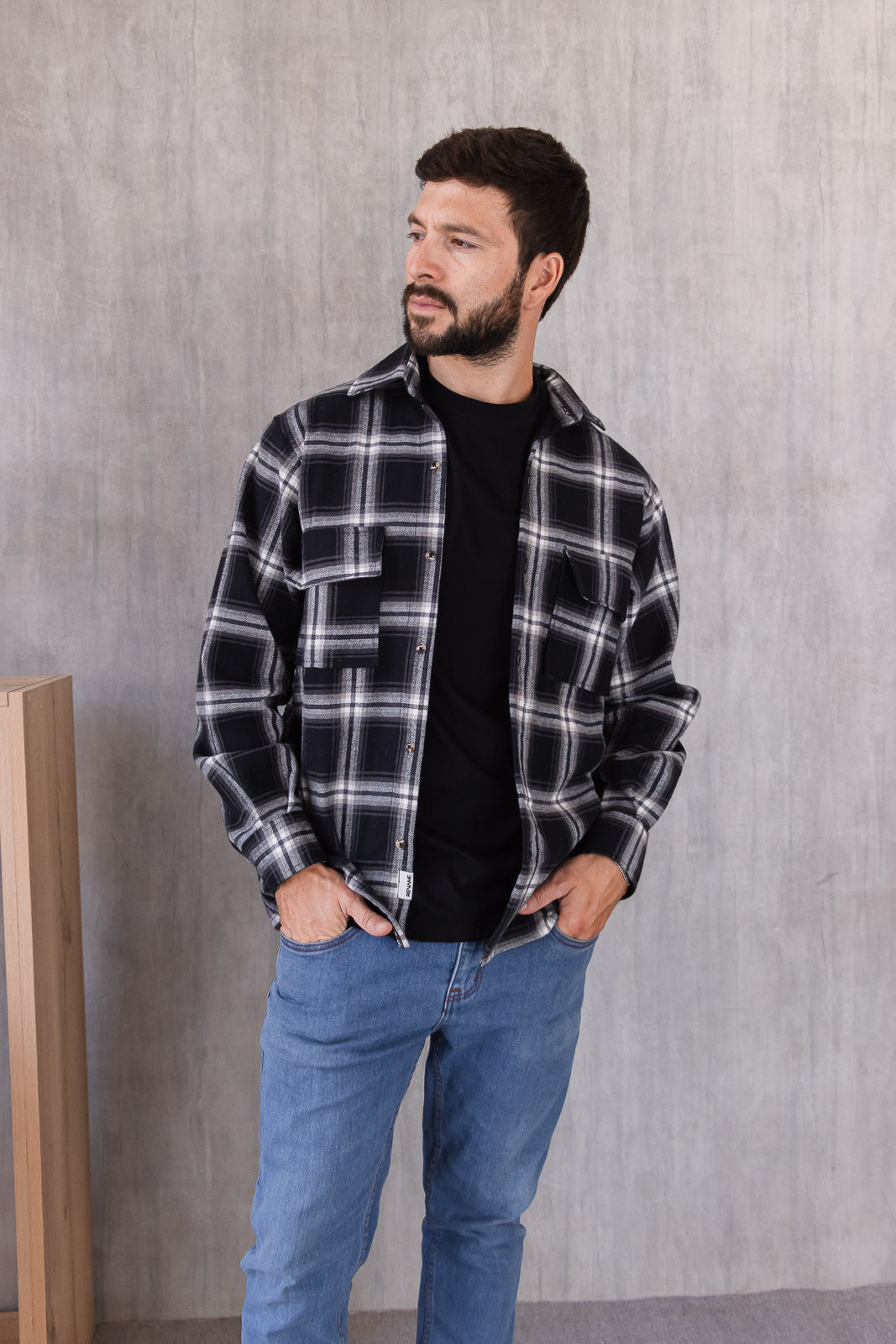 Overcoat Berna - Negro Cuadros