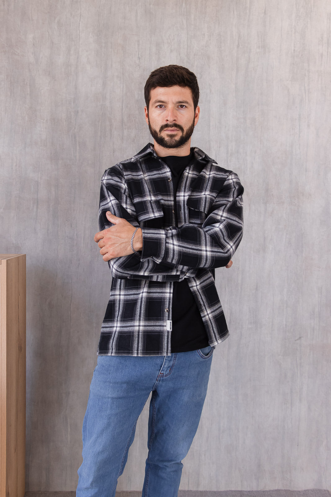 Overcoat Berna - Negro Cuadros