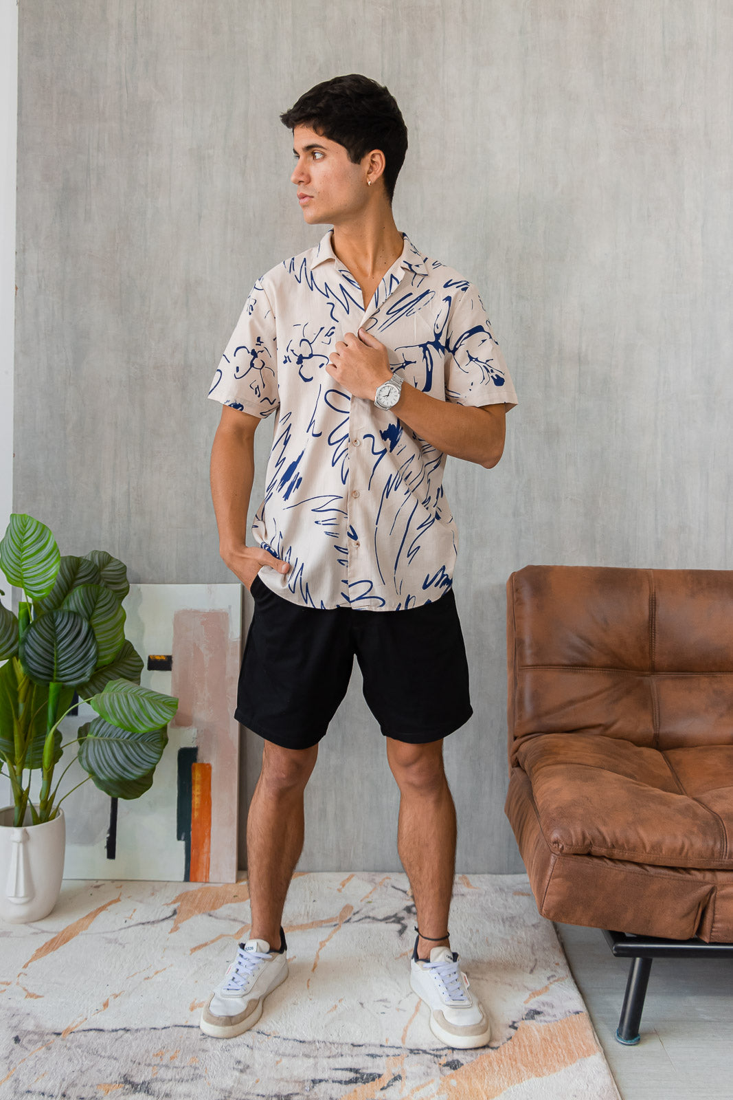 Amalfi Shirt - Estampado Nude