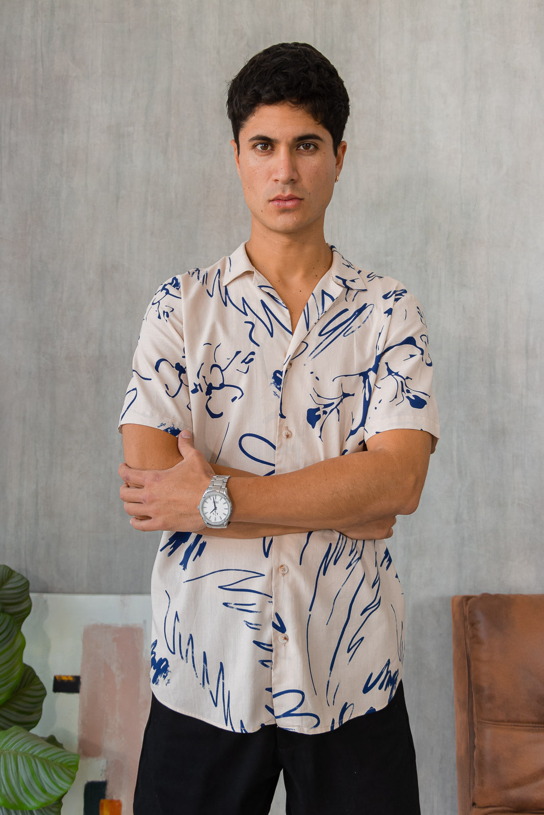 Amalfi Shirt - Estampado Nude