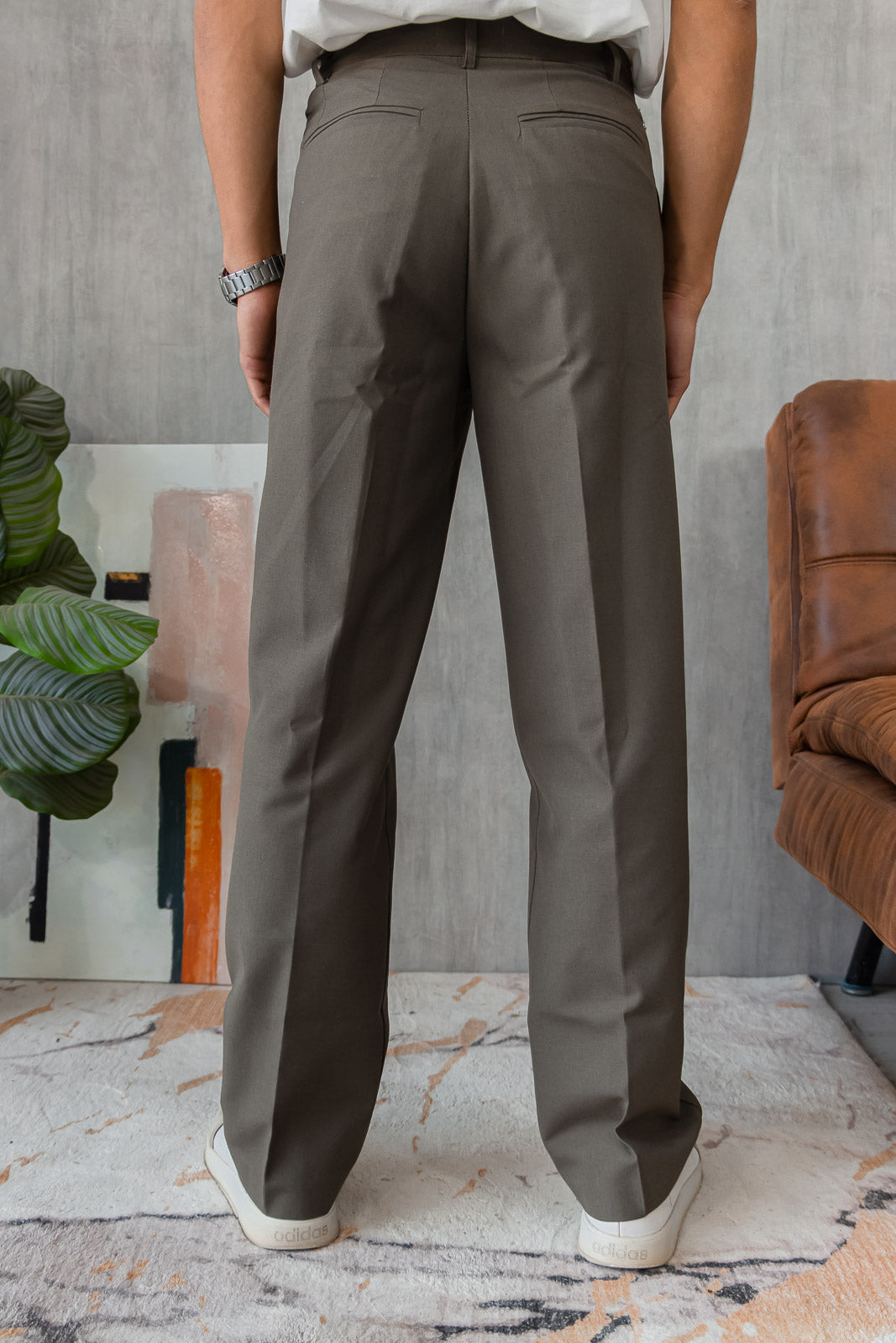 London Pants - Verde Grisáceo