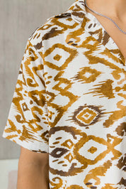 Camisa Capri - Blanco Tribal