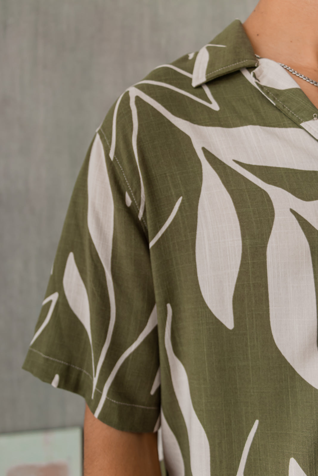 Camisa Barú - Verde Estampado