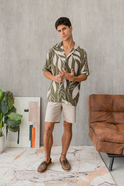 Camisa Barú - Verde Estampado