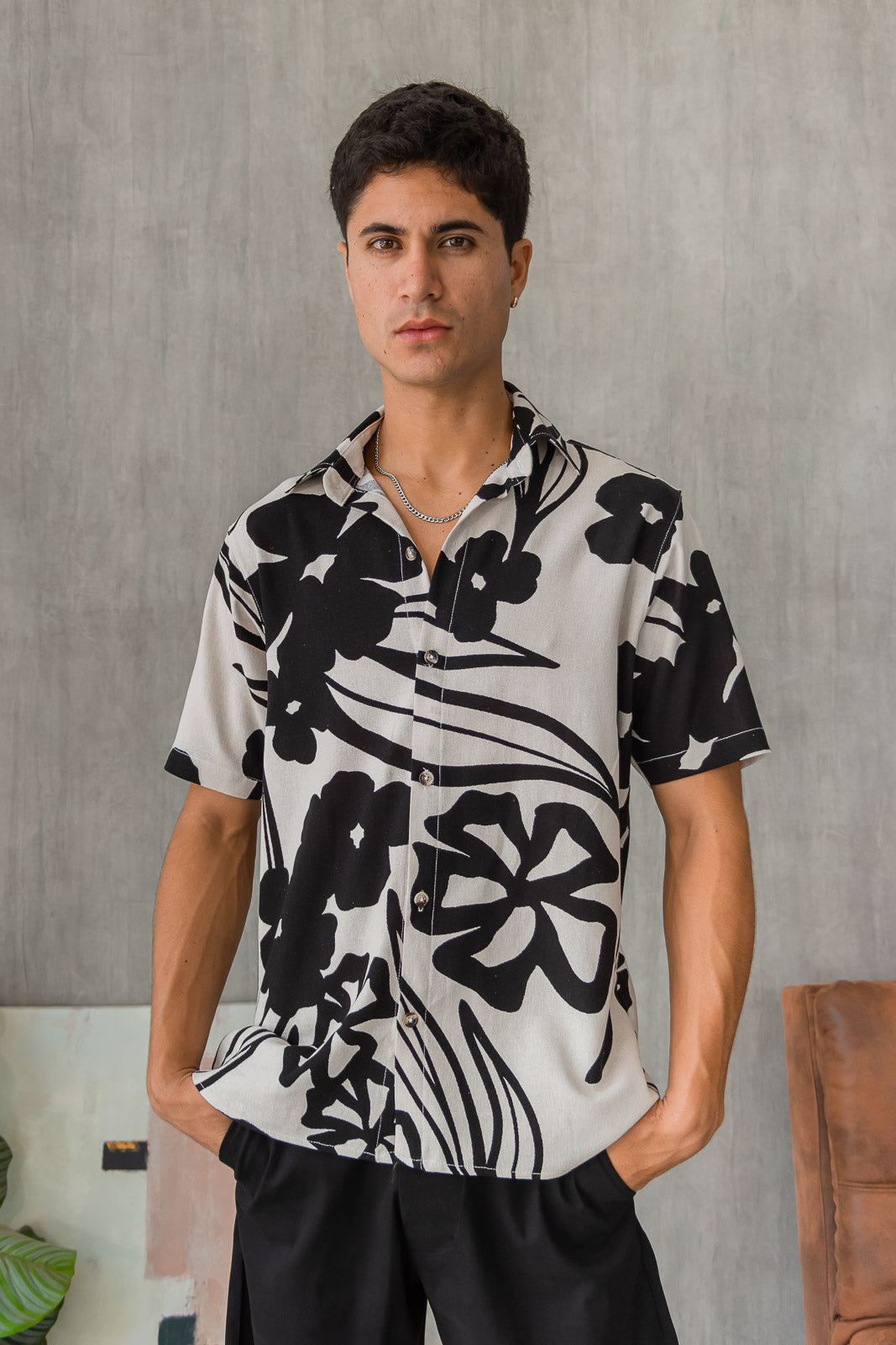 Camisa Capri - Nude Estampado
