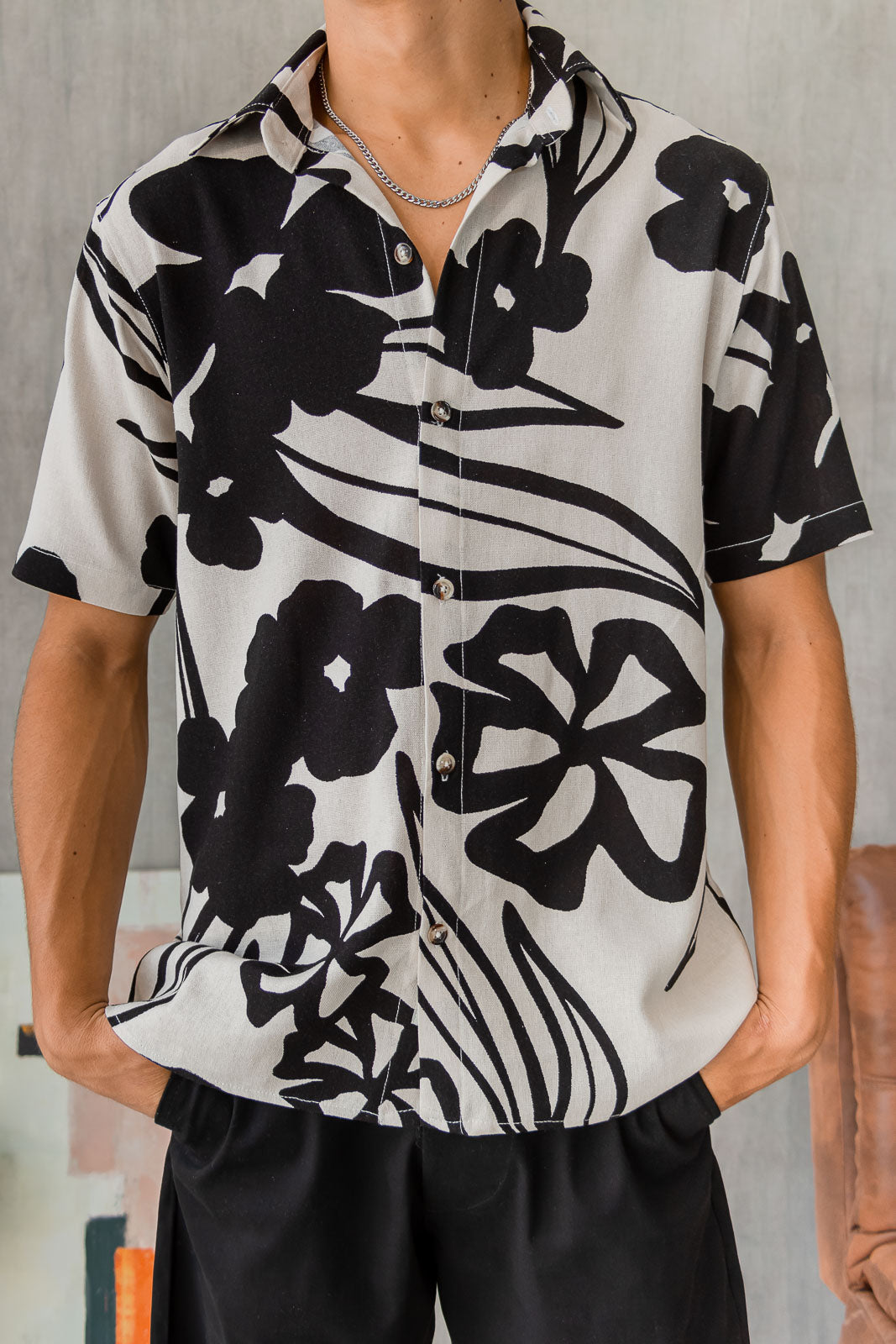 Camisa Capri - Nude Estampado