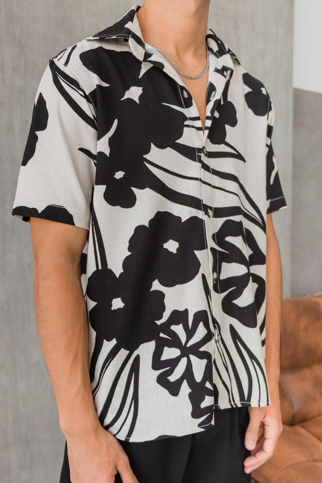 Camisa Capri - Nude Estampado