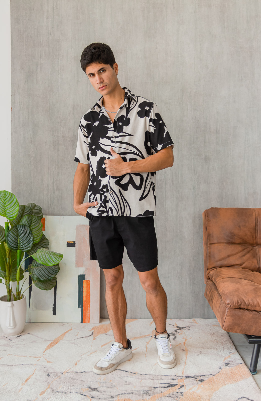 Camisa Capri - Nude Estampado