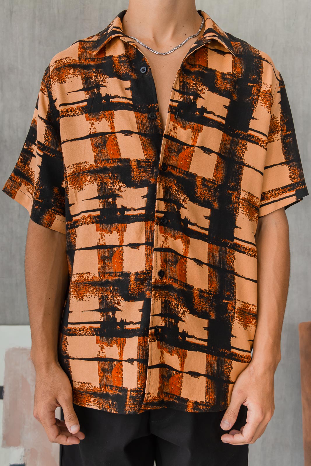 Camisa Barú - Caramelo Estampado