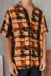 Camisa Barú - Caramelo Estampado