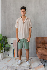 Camisa Capri - Beige Clásico + COLLAR GRATIS